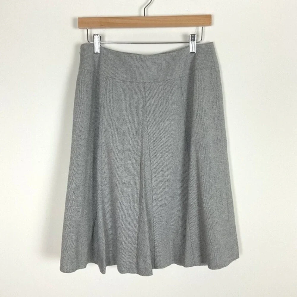 2/$30 Talbots Petites‎ Gray A-Line Midi Skirt Size 8